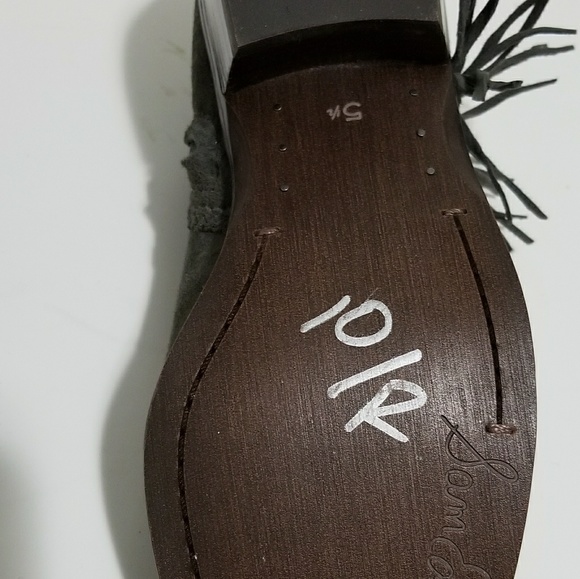 (SOLD) HP | New Gray Suede Ankle Booties - Picture 5 of 5